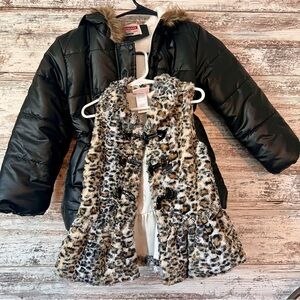 Black Puffer Jacket & vest for Kids